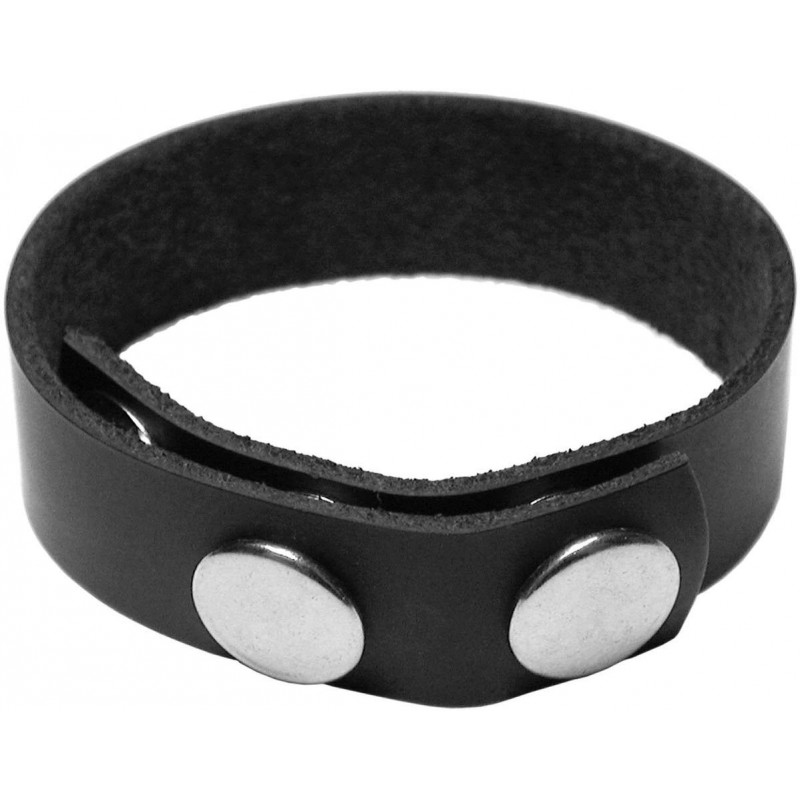 KinkLab 3 Snap Leather Cock Ring